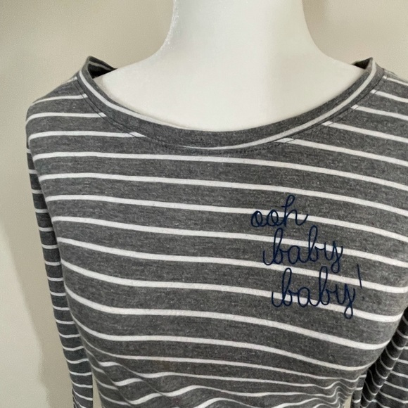 Motherhood Maternity sz sm gray/white stripe - Picture 2 of 8
